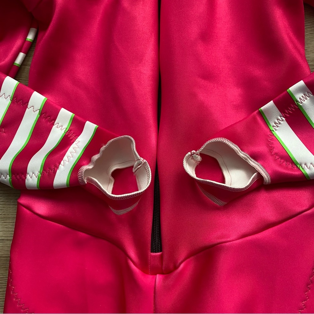 Spyder Performance GS Ladies Large Ski Race Suit in Taffy Pink Bryte Green color - Picture 7 of 16